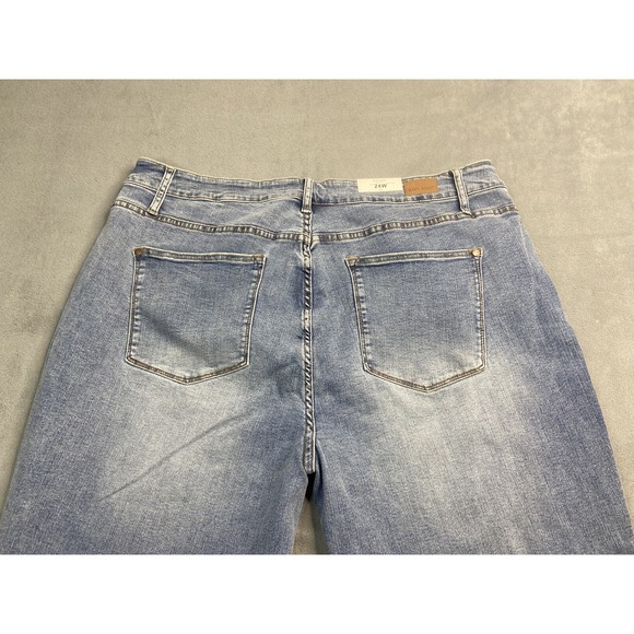 Judy Blue Jeans‎ Womens 24W Blue High Waist Boyfriend Stretch Cuff Denim JB88337 - Picture 4 of 14